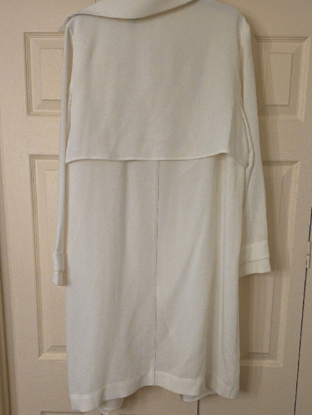 Chico's Cream Draped Open-Front Robe - Picture 6 of 6